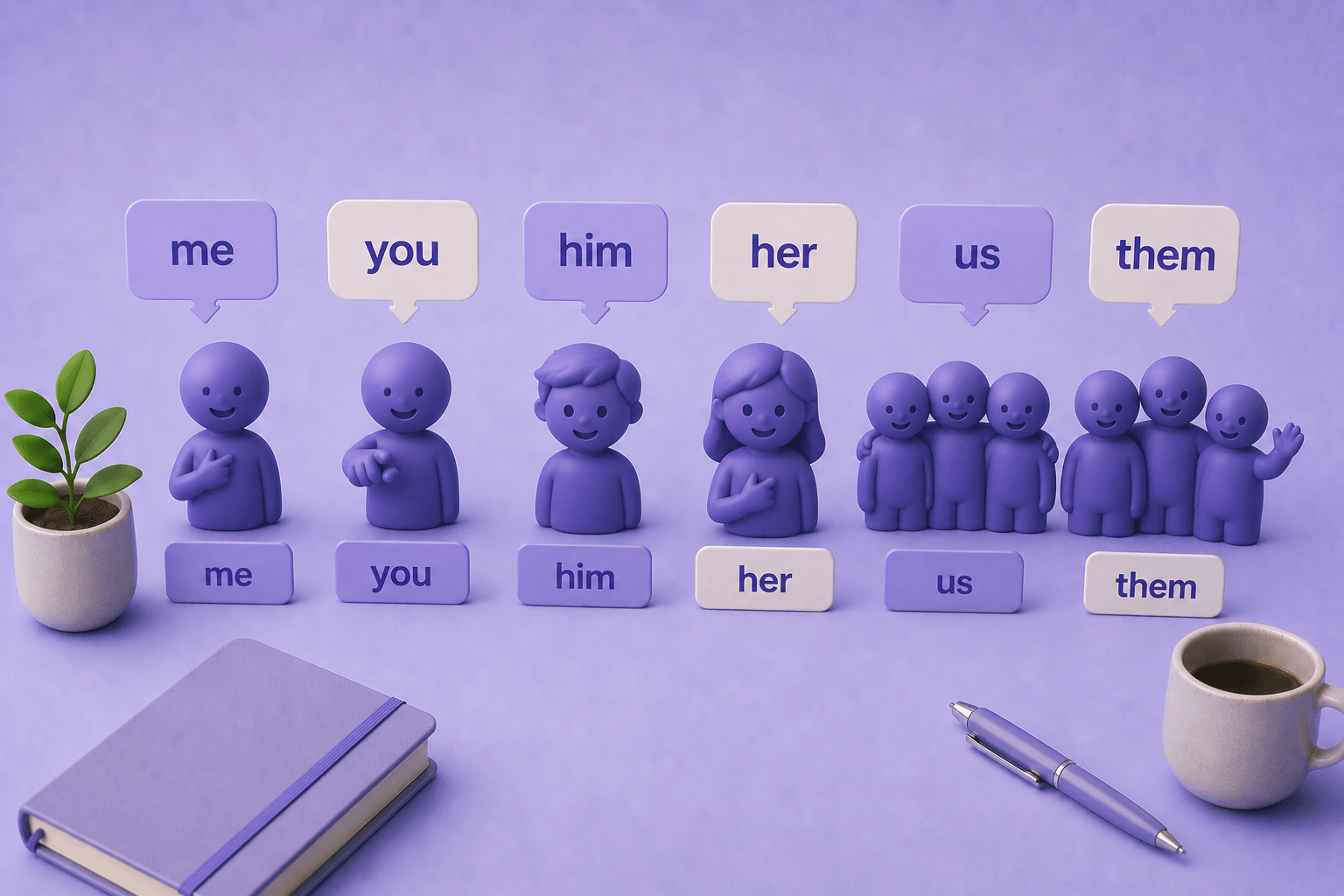 Объектные местоимения — me, you, him, her, us, them