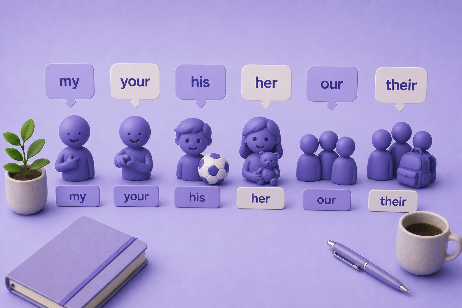 Притяжательные слова — my, your, his, her, our, their